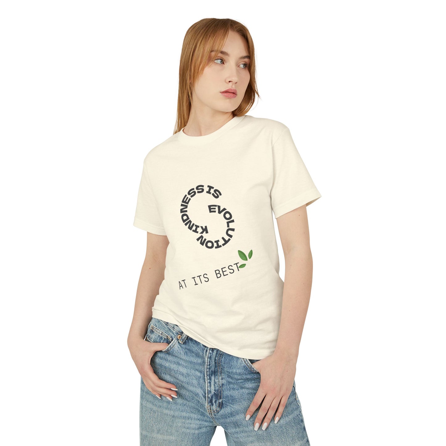Kindness Evolution Tee, Positive Vibes Shirt, Unisex Casual Wear, Eco-friendly Fashion, Great Gift for Friends