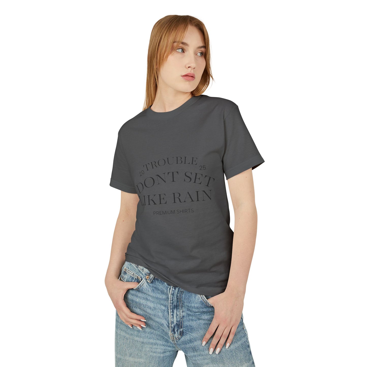 Unisex Heavyweight Cotton Tee - "Don't Set Like Rain" - Casual Tee, Graphic Shirt, Gift for Friends, Vintage Style Tee, Summer Essential