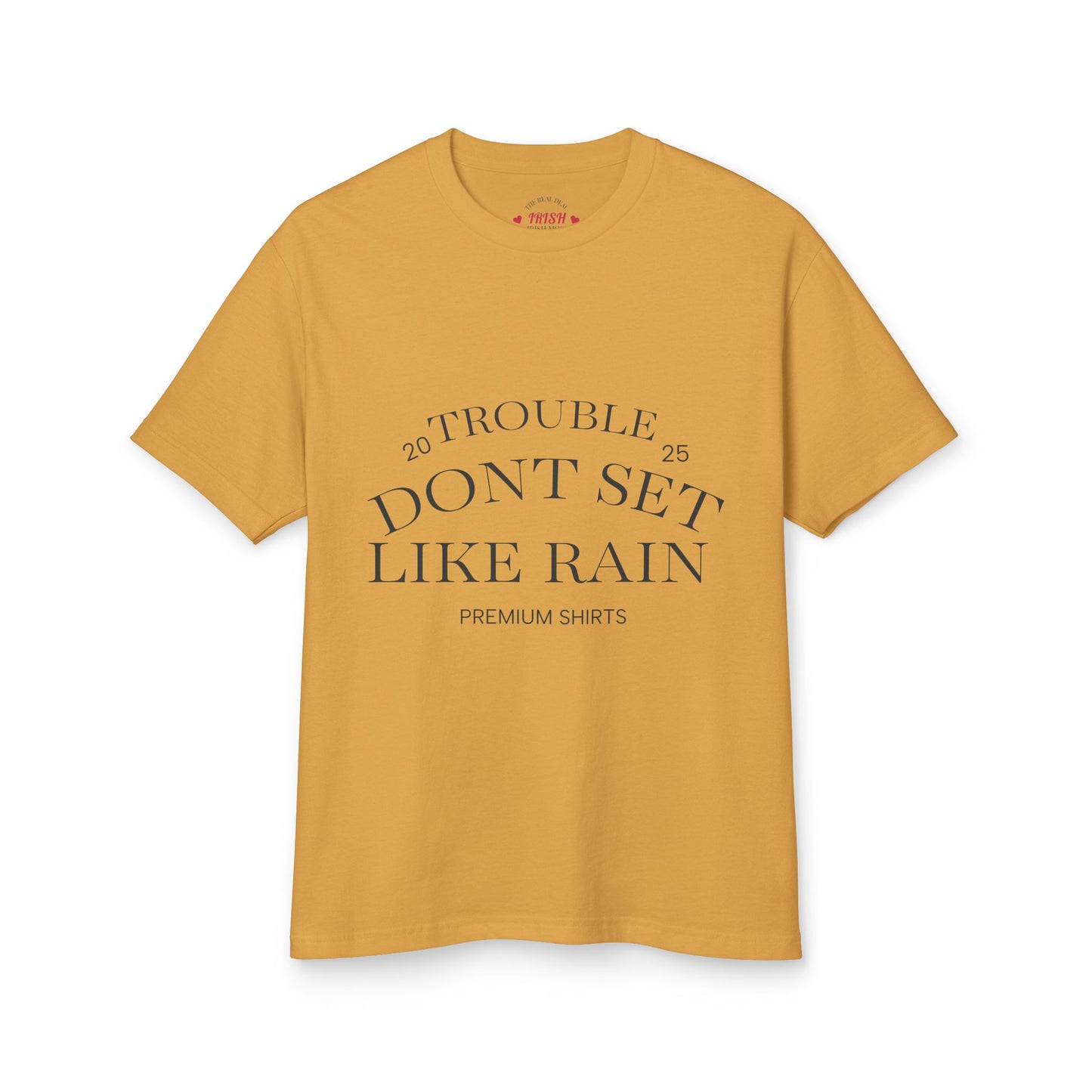 Unisex Heavyweight Cotton Tee - "Don't Set Like Rain" - Casual Tee, Graphic Shirt, Gift for Friends, Vintage Style Tee, Summer Essential