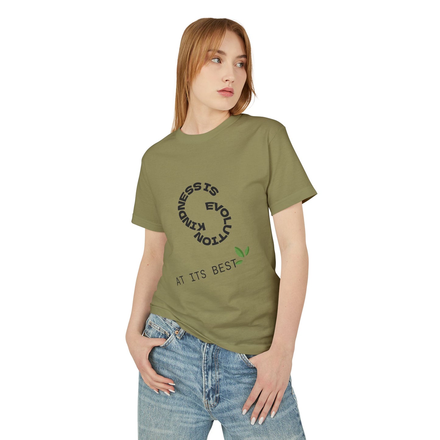 Kindness Evolution Tee, Positive Vibes Shirt, Unisex Casual Wear, Eco-friendly Fashion, Great Gift for Friends