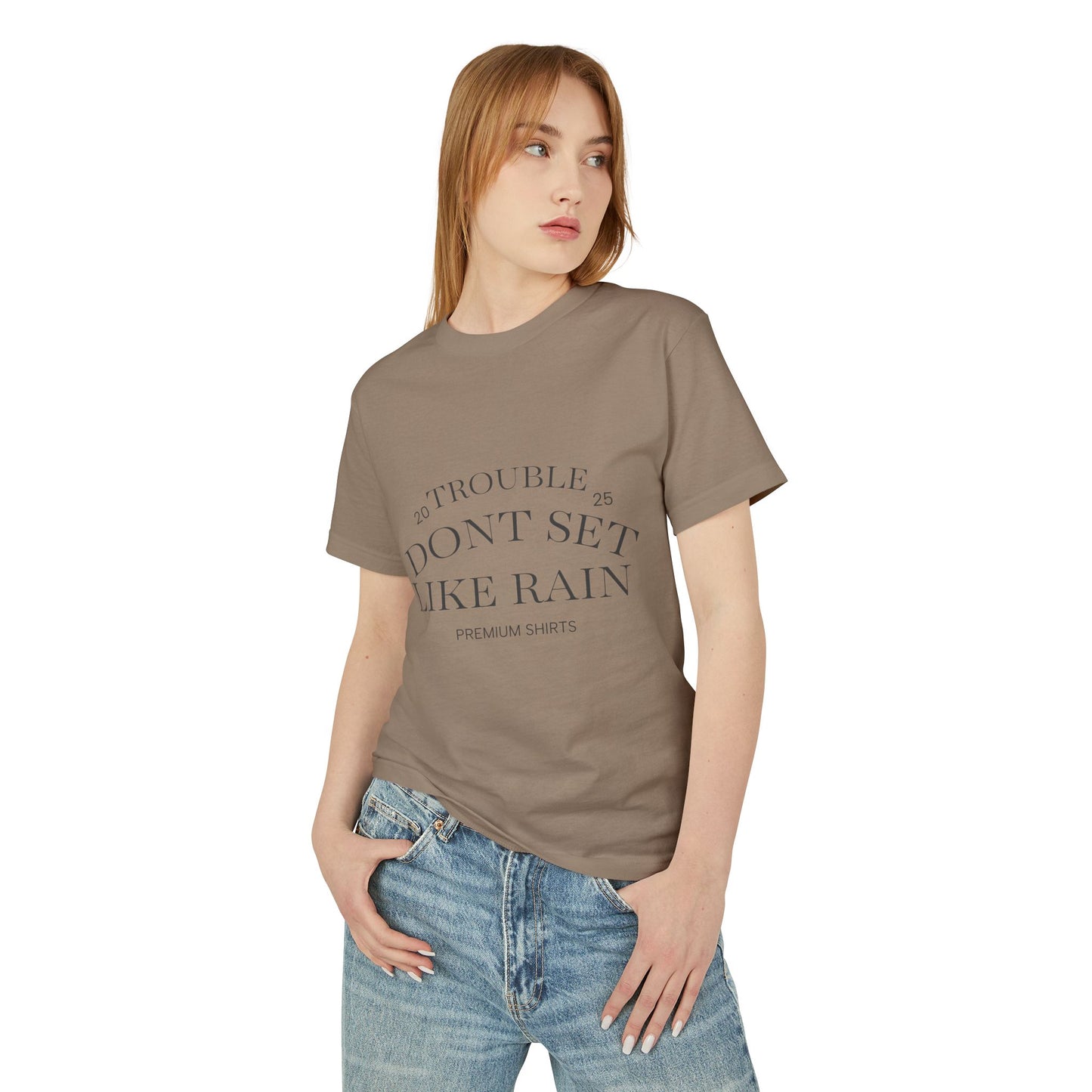 Unisex Heavyweight Cotton Tee - "Don't Set Like Rain" - Casual Tee, Graphic Shirt, Gift for Friends, Vintage Style Tee, Summer Essential