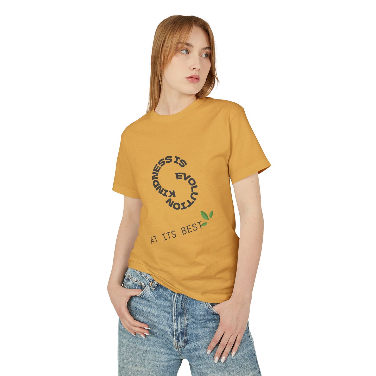 Kindness Evolution Tee, Positive Vibes Shirt, Unisex Casual Wear, Eco-friendly Fashion, Great Gift for Friends