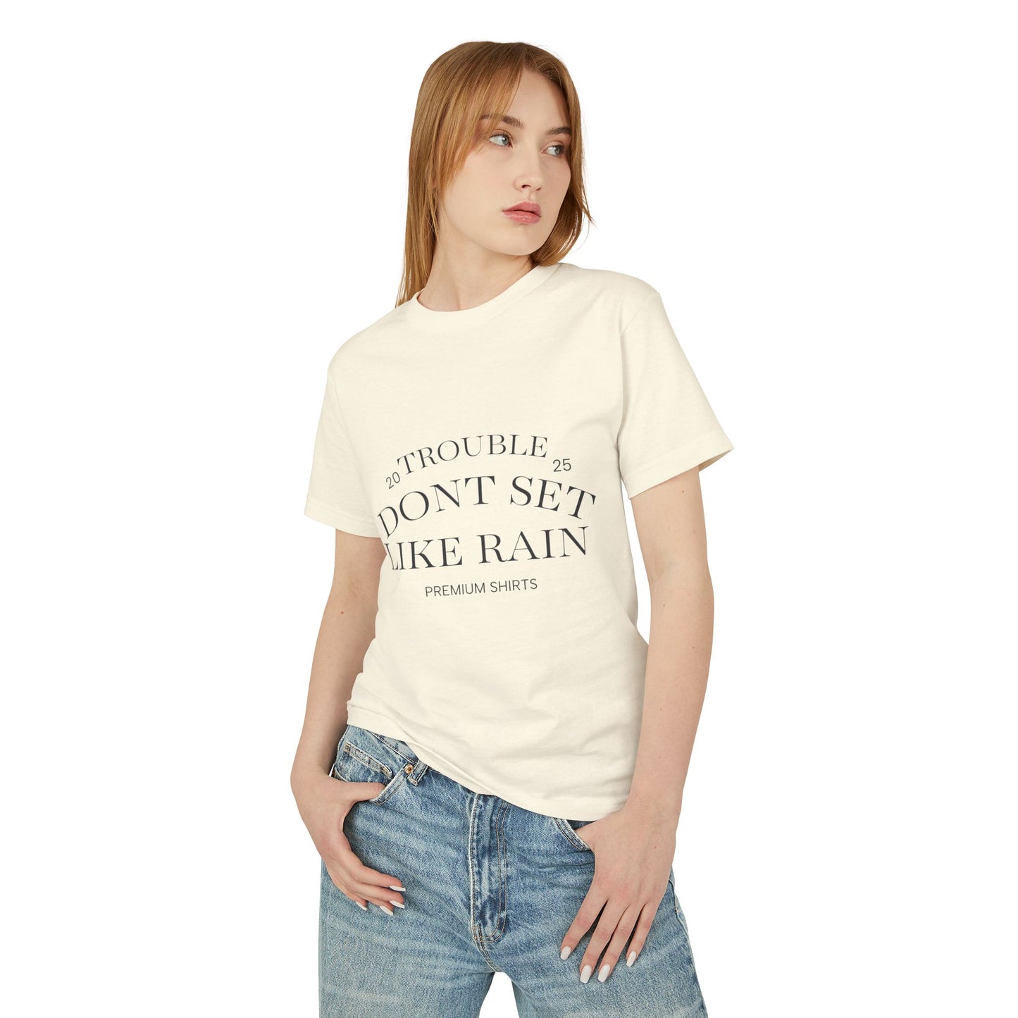 Unisex Heavyweight Cotton Tee - "Don't Set Like Rain" - Casual Tee, Graphic Shirt, Gift for Friends, Vintage Style Tee, Summer Essential