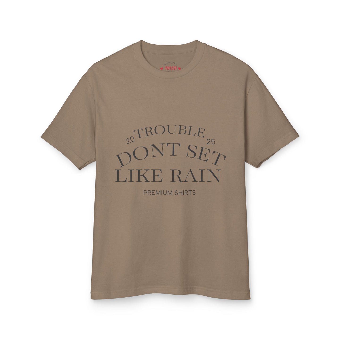 Unisex Heavyweight Cotton Tee - "Don't Set Like Rain" - Casual Tee, Graphic Shirt, Gift for Friends, Vintage Style Tee, Summer Essential