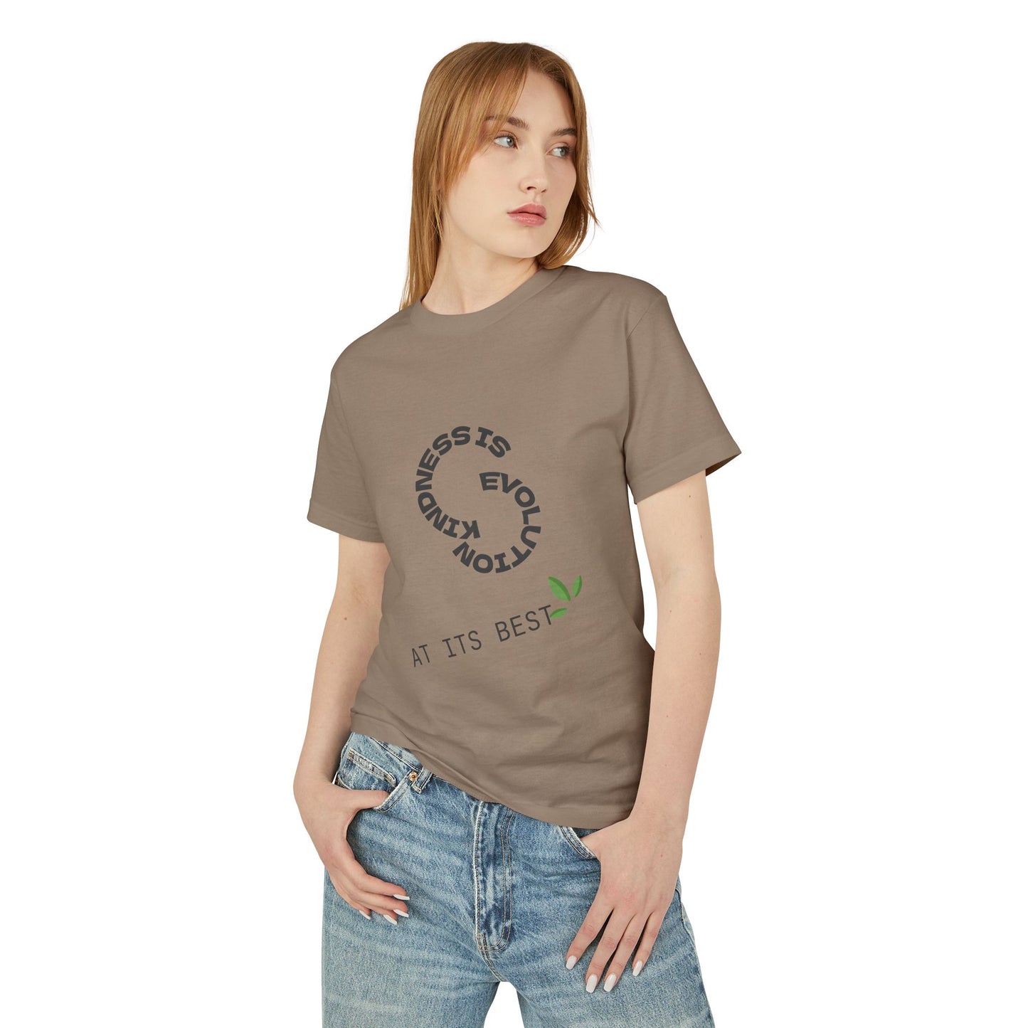 Kindness Evolution Tee, Positive Vibes Shirt, Unisex Casual Wear, Eco-friendly Fashion, Great Gift for Friends