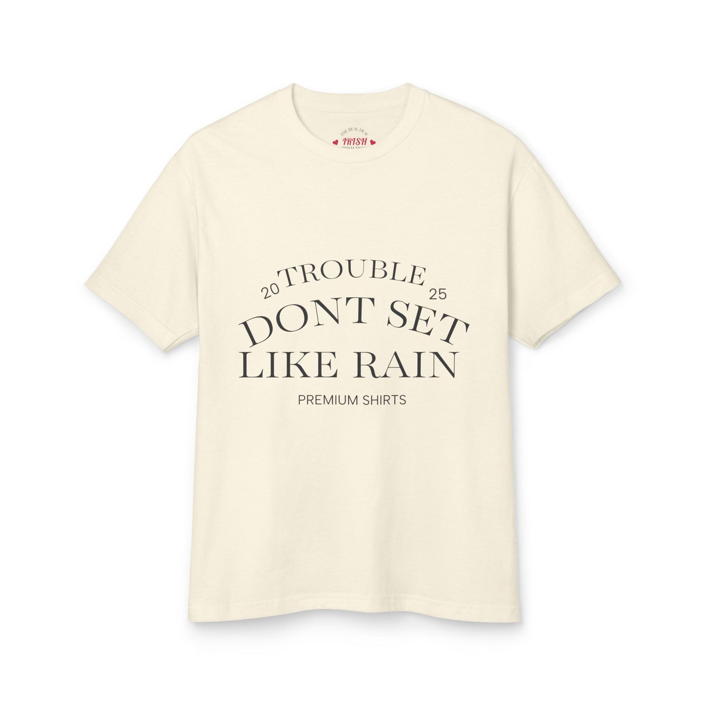Unisex Heavyweight Cotton Tee - "Don't Set Like Rain" - Casual Tee, Graphic Shirt, Gift for Friends, Vintage Style Tee, Summer Essential