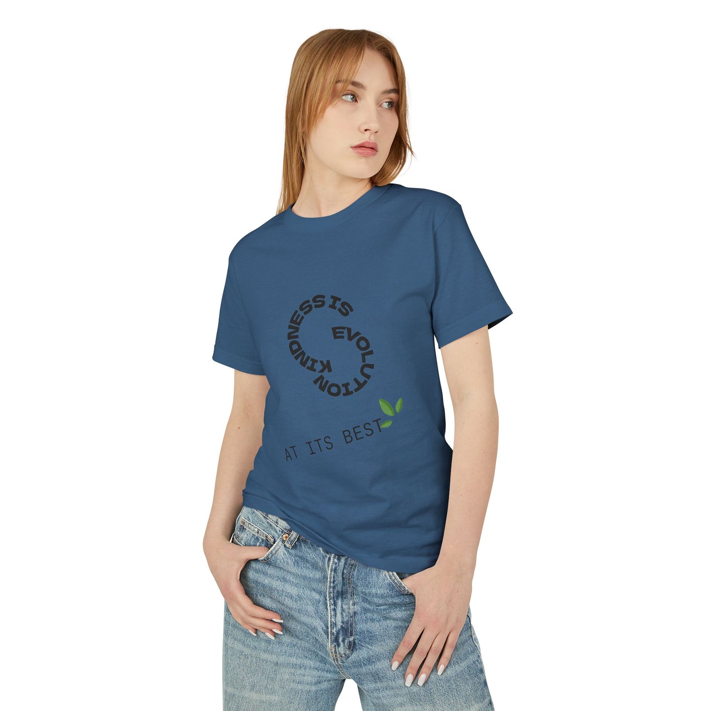 Kindness Evolution Tee, Positive Vibes Shirt, Unisex Casual Wear, Eco-friendly Fashion, Great Gift for Friends